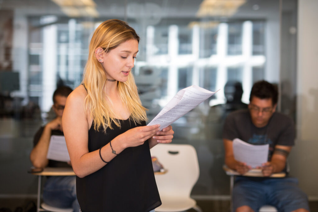Female student in at EC English