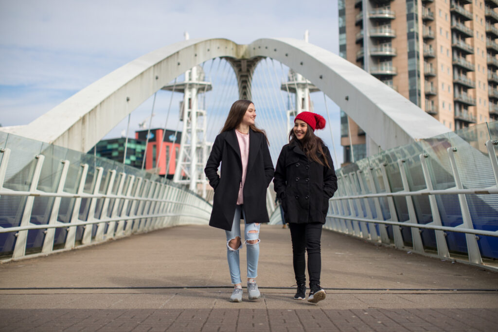 Students out for a stroll in Manchester - EC English
