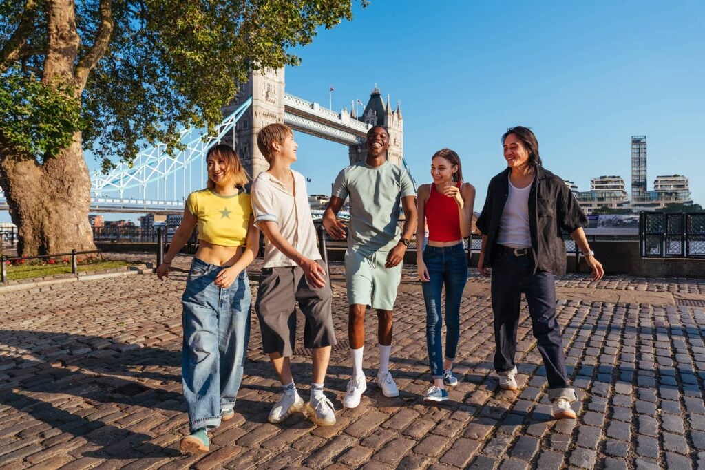 English language students in London