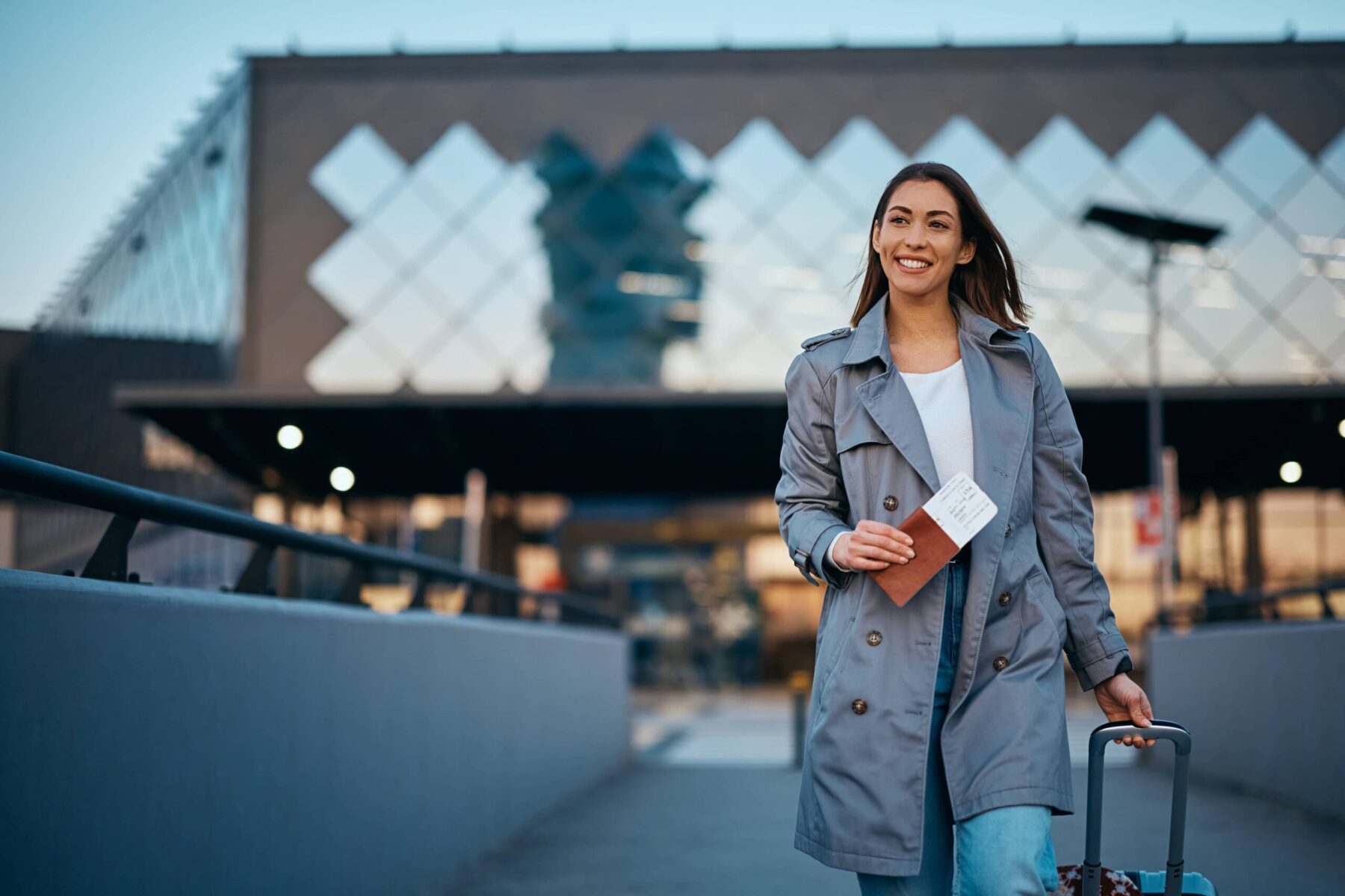 Student travelling abroad to learn English