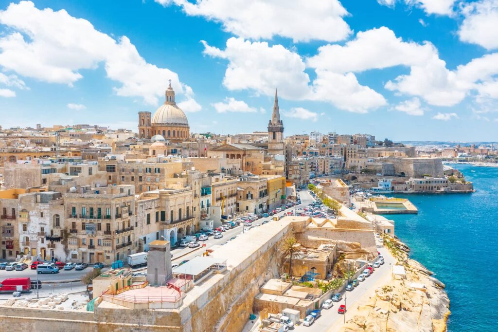Vista aerea di La Valletta, Malta