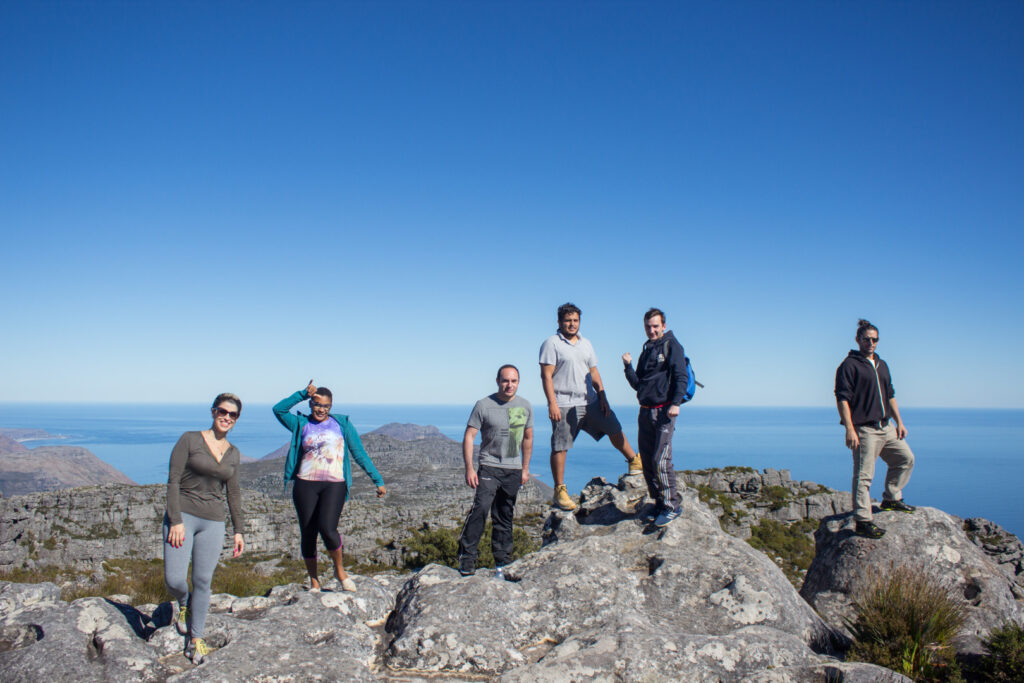 Uno studente dell’EC di Città del Capo sulla Table Mountain